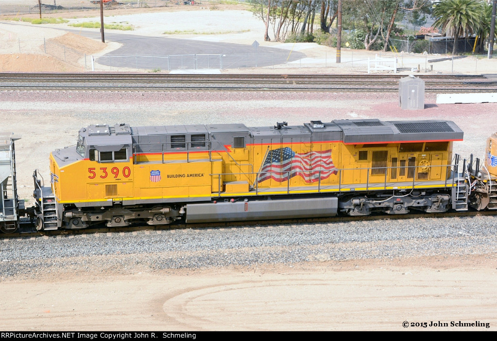 UP 5390 (ES44AC) at Devore CA. 6/4/2015